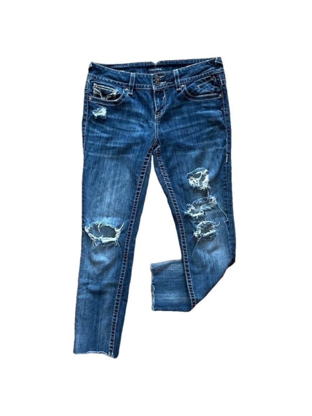 VIGOSS Women's The Chelsea Mid Rise Skinny Jeans Size 11 12